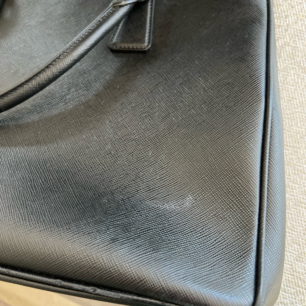 Large Prada Galleria Saffiano Black Leather Bag - Picture 12 of 16